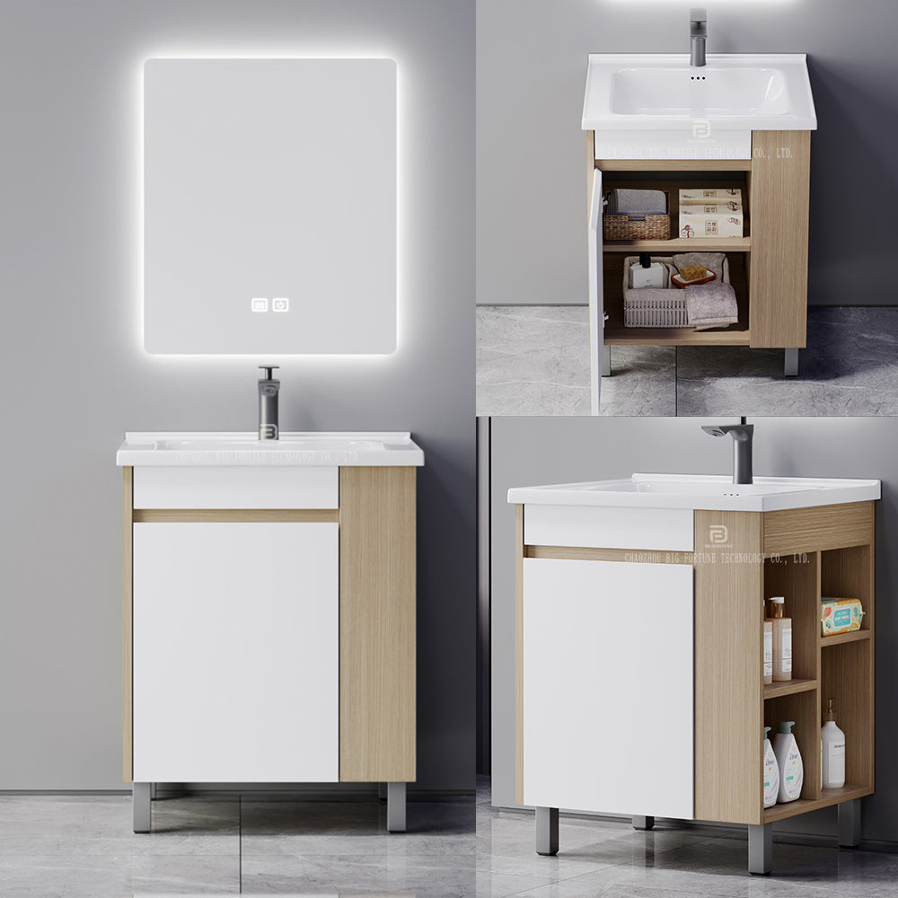 Solid wood bathroom cabinet
