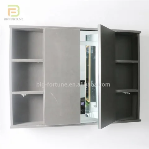 Modern European Wall Mounted Plywood Bathroom Vanity Set with LED Mirror & Storage – 47-49 Inch 5