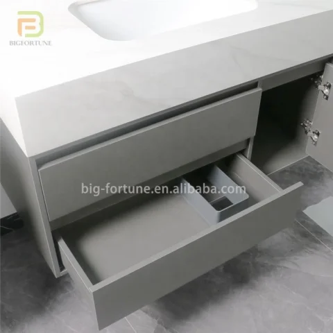 Modern European Wall Mounted Plywood Bathroom Vanity Set with LED Mirror & Storage – 47-49 Inch 6