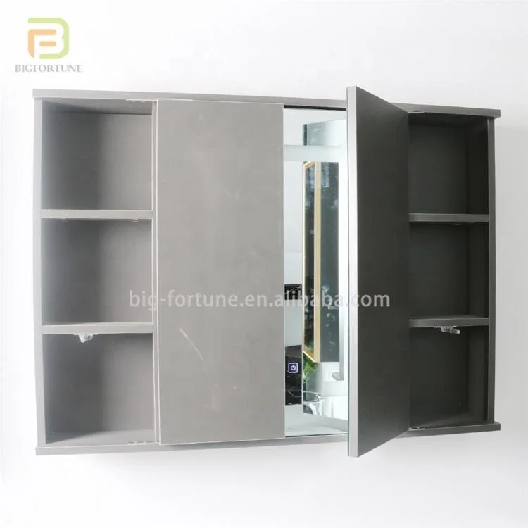 Modern European Wall Mounted Plywood Bathroom Vanity Set with LED Mirror & Storage – 47-49 Inch