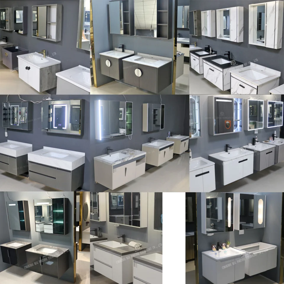 24-Inch Modern Waterproof Plywood Bathroom Vanity – Floor Standing Cabinet with Basin & Framed Mirror | Hotel & Home Bathroom Furniture