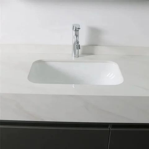 Modern European Wall Mounted Plywood Bathroom Vanity Set with LED Mirror & Storage – 47-49 Inch 4