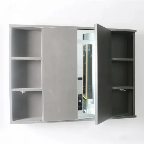 Modern European Wall Mounted Plywood Bathroom Vanity Set with LED Mirror & Storage – 47-49 Inch 5